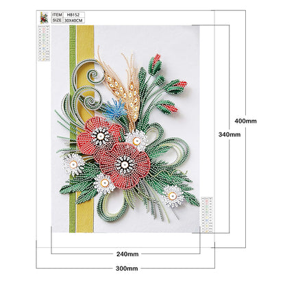 Paper Flower - Special Shaped Drill Diamond Painting 30*40CM