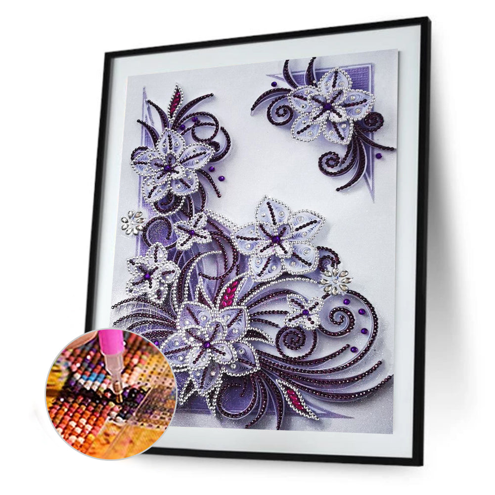 Paper Flower - Special Shaped Drill Diamond Painting 30*40CM