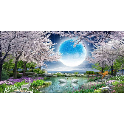 Beautiful Scenery - Full Round Drill Diamond Painting 80*40CM