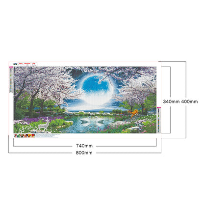 Beautiful Scenery - Full Round Drill Diamond Painting 80*40CM