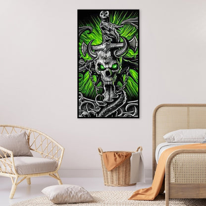 Skull - Full Round Drill Diamond Painting 45*80CM