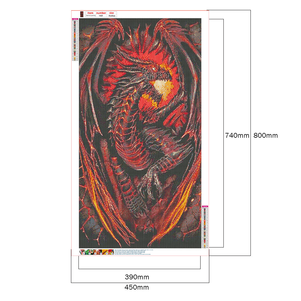 Dragon - Full Round Drill Diamond Painting 45*80CM