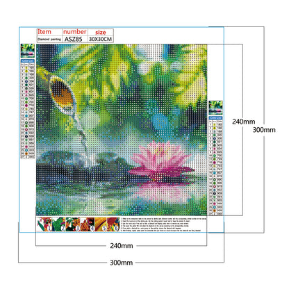 Lotus - Full Round Drill Diamond Painting 30*30CM