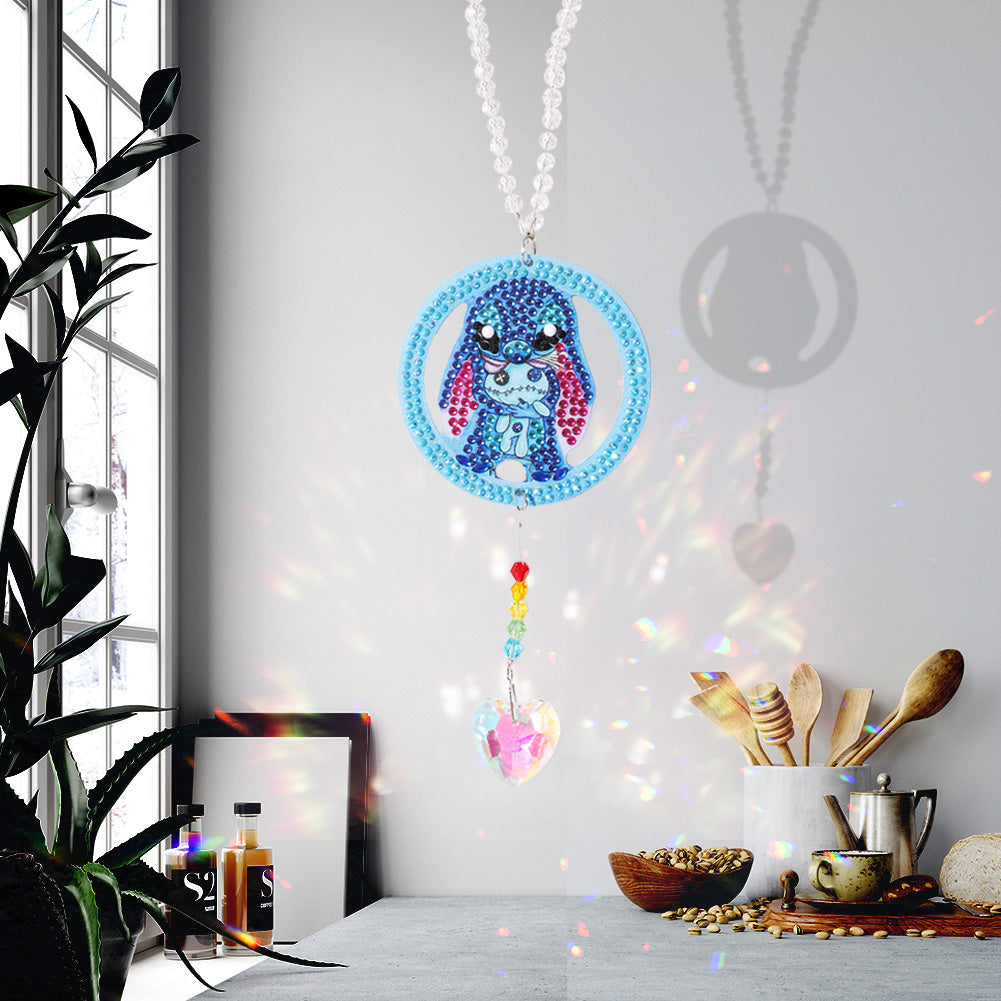 Bird Animal Prism Pendant DIY Painting Kit Window Car Love Crystal Hanging