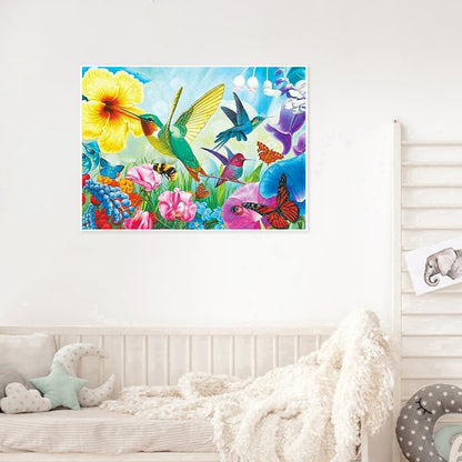 Hummingbird - Full Round Drill Diamond Painting 40*30CM