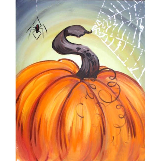 Spider Pumpkin - Full Round Drill Diamond Painting 30*40CM