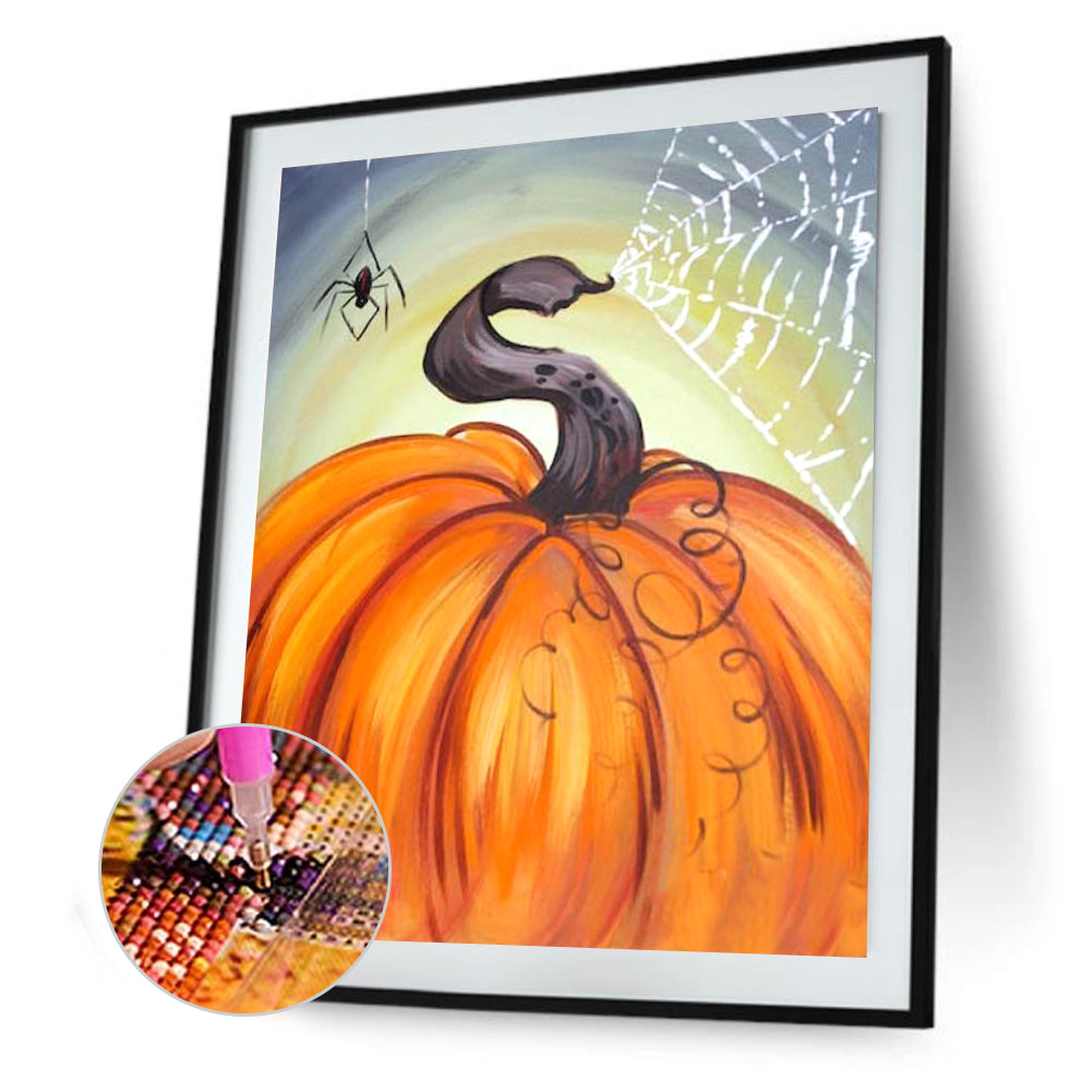 Spider Pumpkin - Full Round Drill Diamond Painting 30*40CM