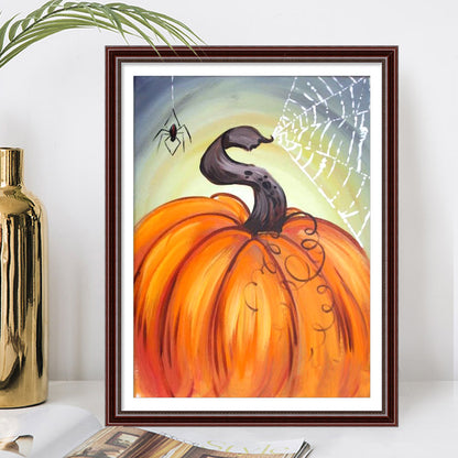 Spider Pumpkin - Full Round Drill Diamond Painting 30*40CM