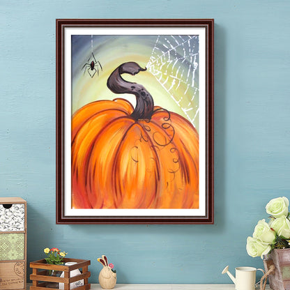 Spider Pumpkin - Full Round Drill Diamond Painting 30*40CM