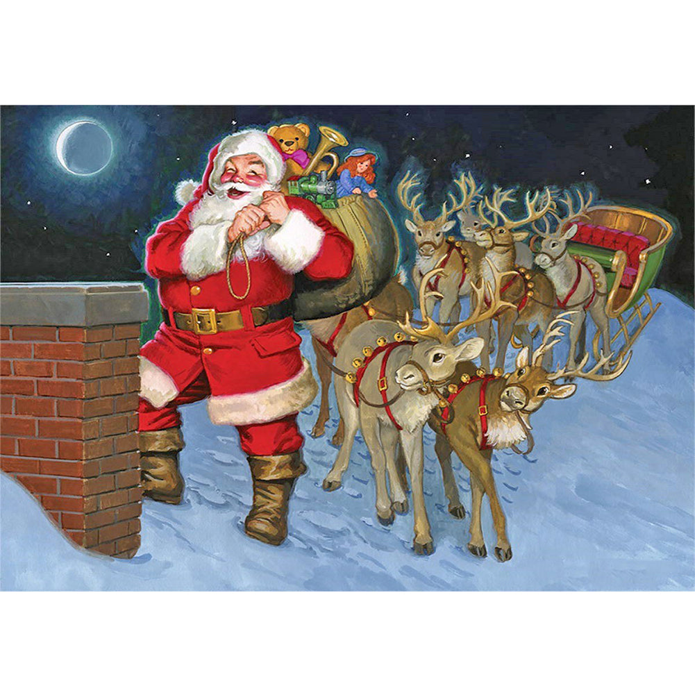 Santa Claus - Full Round Drill Diamond Painting 50*35CM