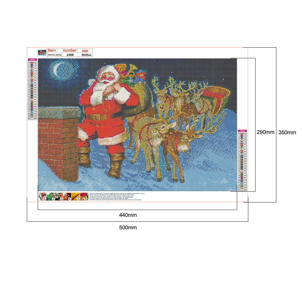 Santa Claus - Full Round Drill Diamond Painting 50*35CM