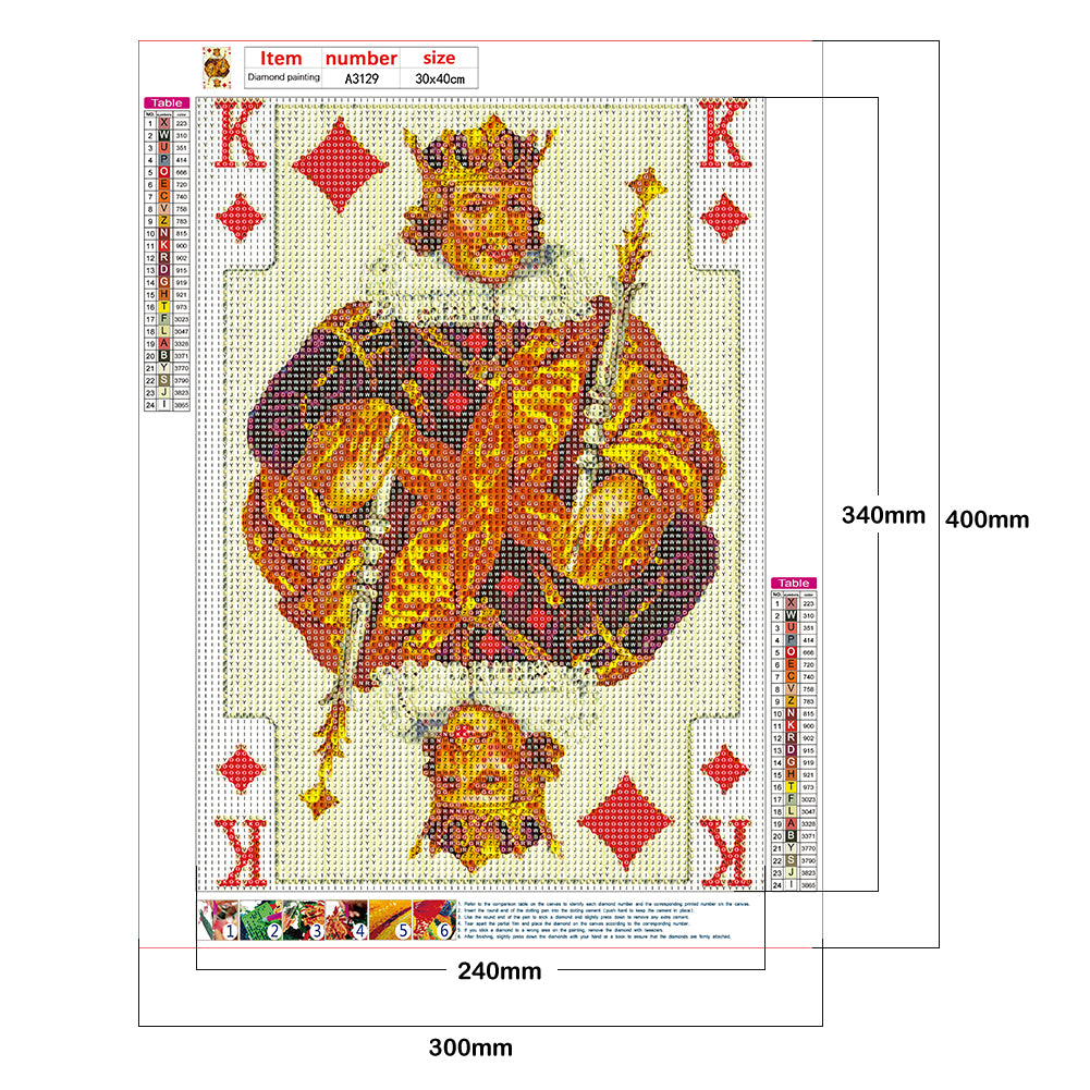 Playing Cards - Full Round Drill Diamond Painting 30*40CM