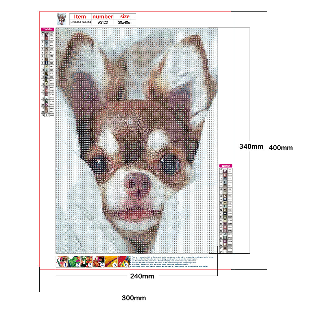 Puppy - Full Round Drill Diamond Painting 30*40CM