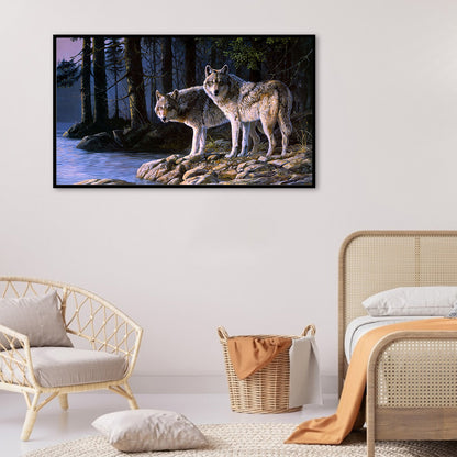 Wolf - Full Round Drill Diamond Painting 70*40CM