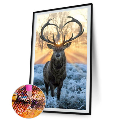 Deer - Full Round Drill Diamond Painting 40*80CM