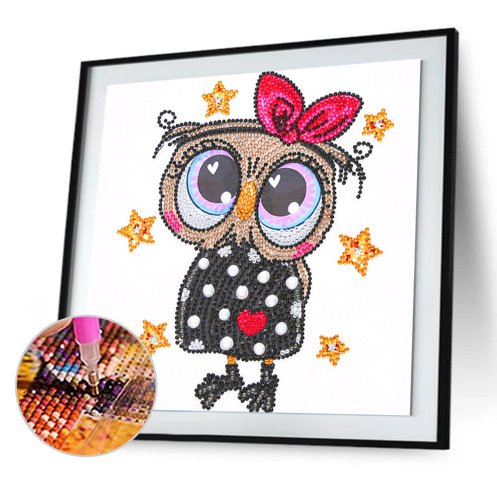 Owl - Special Shaped Drill Diamond Painting 30*30CM