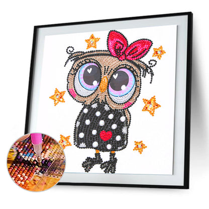 Owl - Special Shaped Drill Diamond Painting 30*30CM