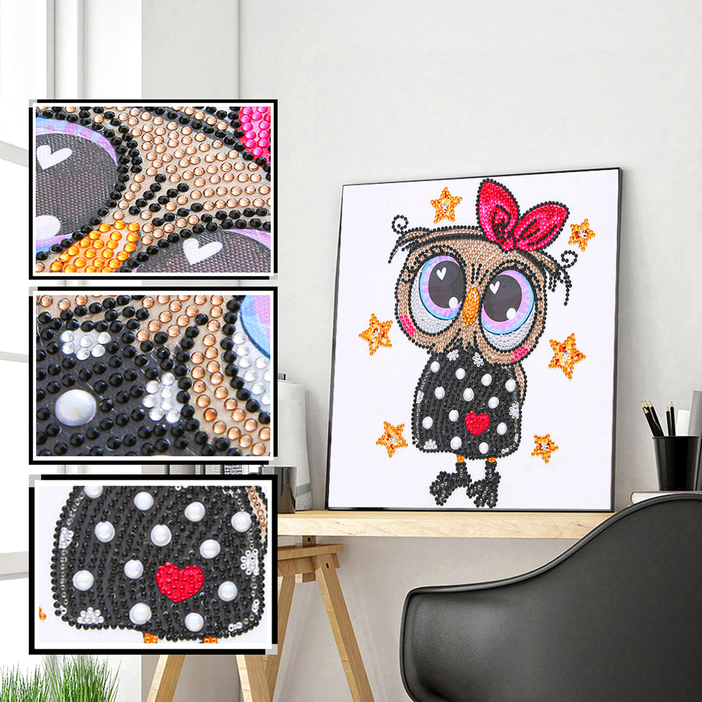 Owl - Special Shaped Drill Diamond Painting 30*30CM