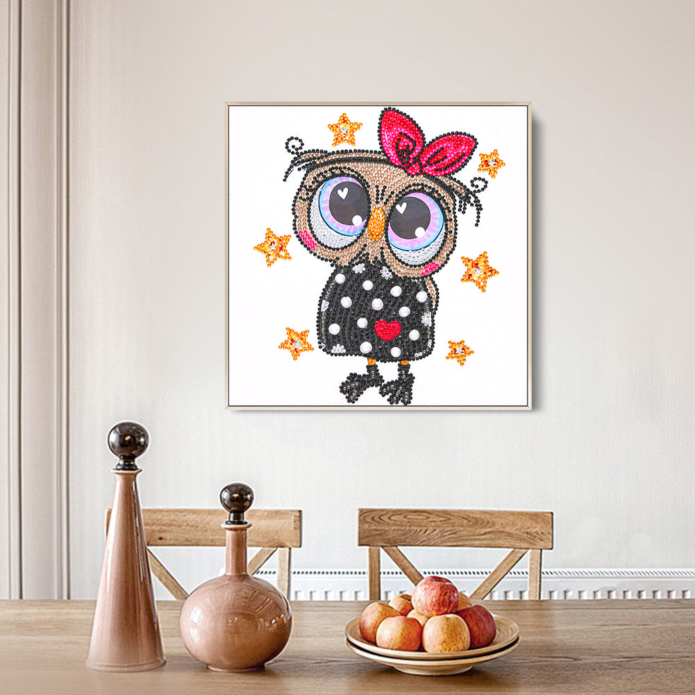 Owl - Special Shaped Drill Diamond Painting 30*30CM