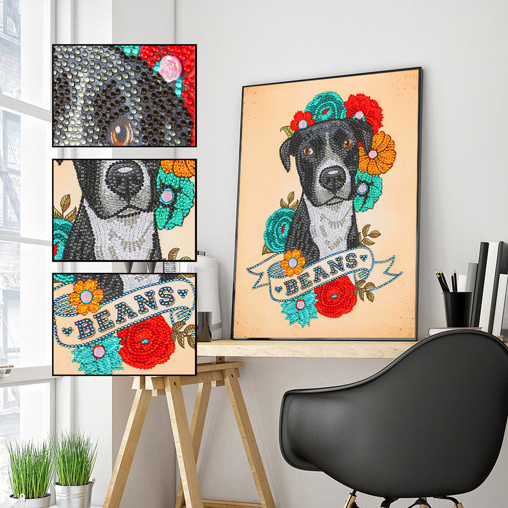 Dog - Special Shaped Drill Diamond Painting 30*40CM