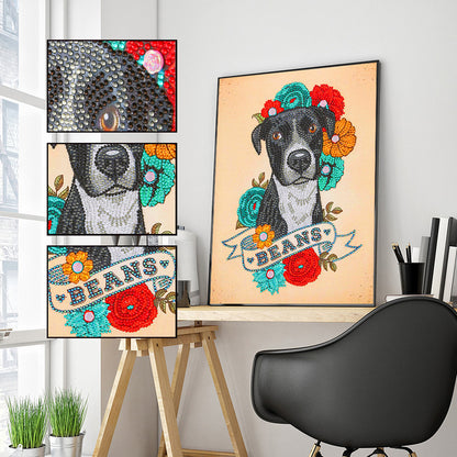 Dog - Special Shaped Drill Diamond Painting 30*40CM