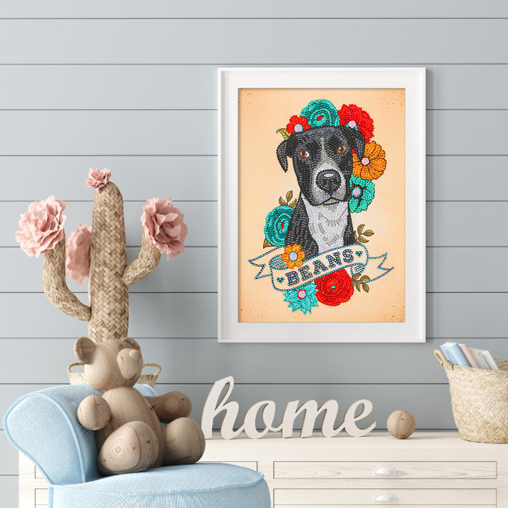 Dog - Special Shaped Drill Diamond Painting 30*40CM