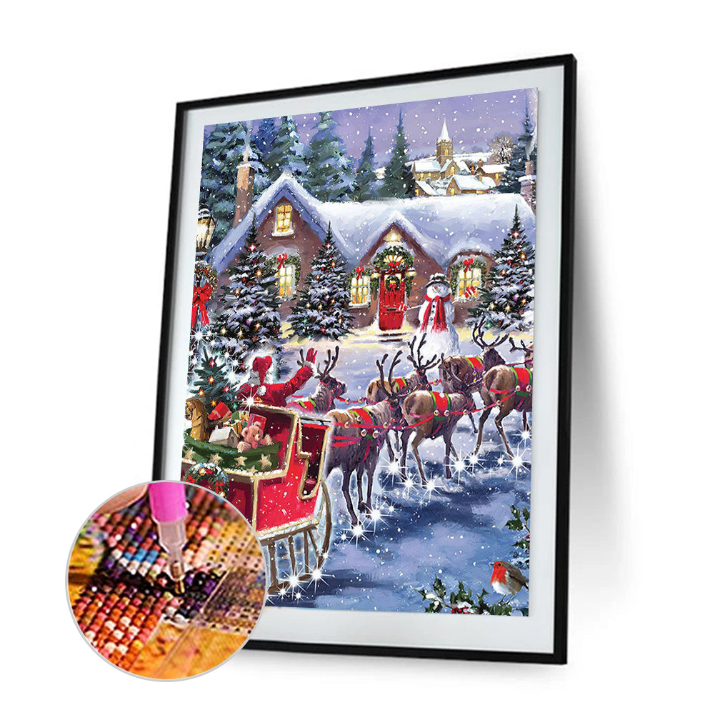 Elk Carriage - Full Round Drill Diamond Painting 30*40CM