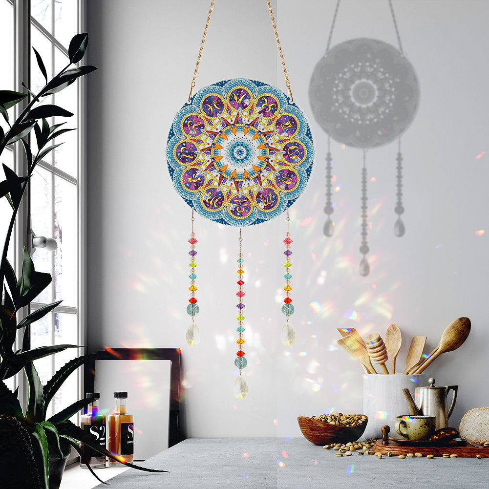 DIY Crystal Prism Teardrop Pendant Diamond Painting Kit Hanging Wind Chime