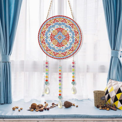 DIY Crystal Prism Teardrop Pendant Diamond Painting Kit Hanging Wind Chime