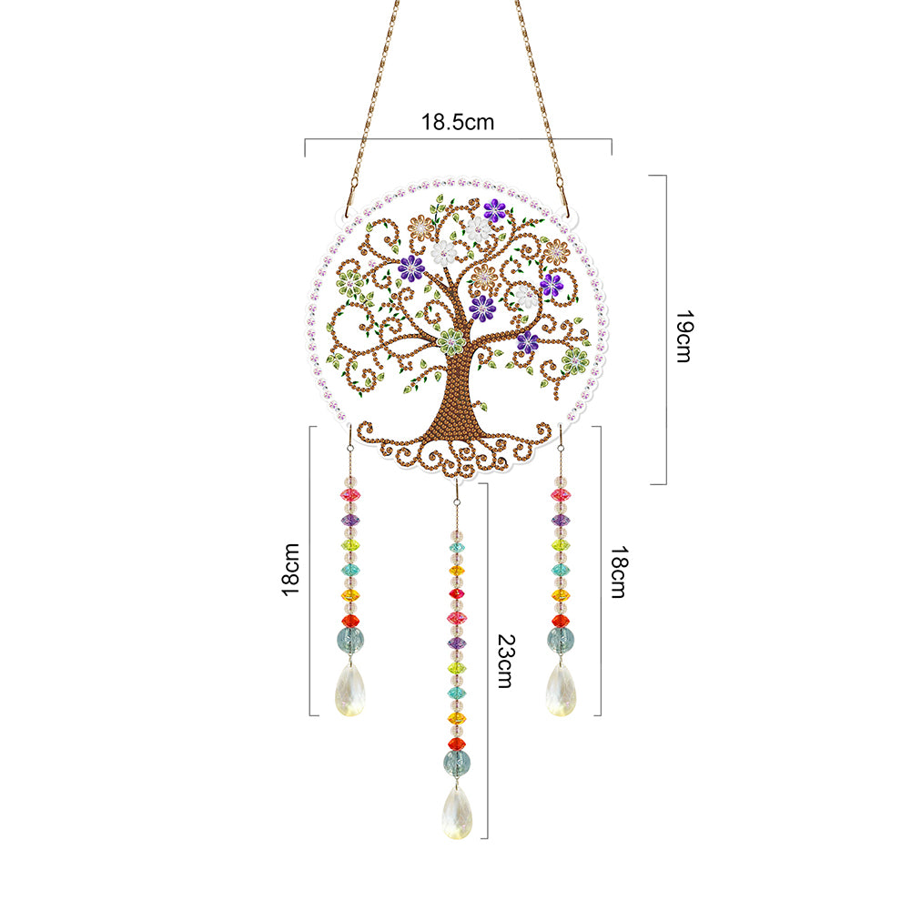 DIY Crystal Prism Teardrop Pendant Diamond Painting Kit Hanging Wind Chime