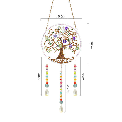 DIY Crystal Prism Teardrop Pendant Diamond Painting Kit Hanging Wind Chime