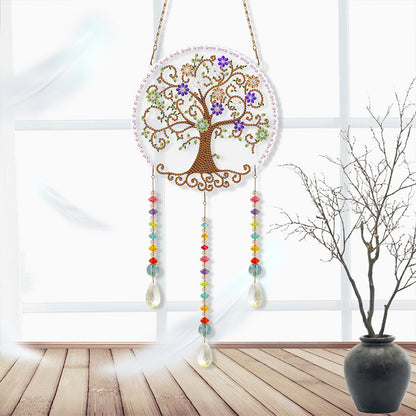 DIY Crystal Prism Teardrop Pendant Diamond Painting Kit Hanging Wind Chime