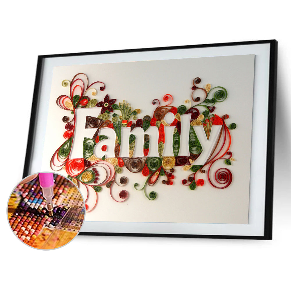 Family - Full Round Drill Diamond Painting 40*30CM