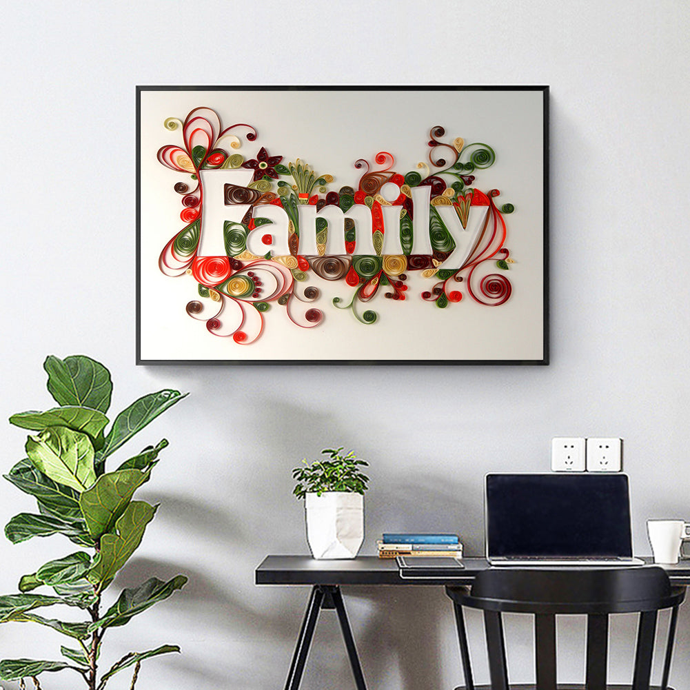 Family - Full Round Drill Diamond Painting 40*30CM