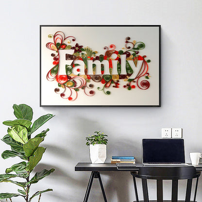 Family - Full Round Drill Diamond Painting 40*30CM