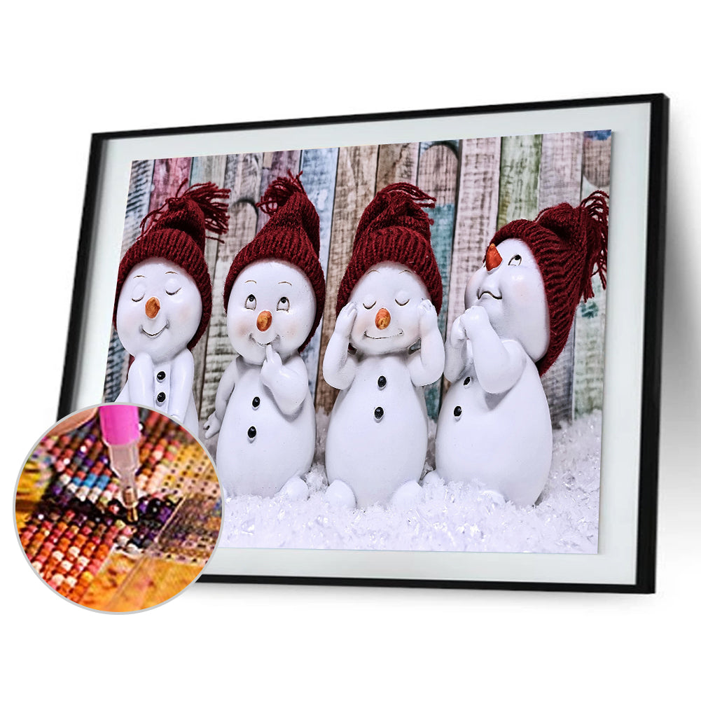 Snowman - Full Square Drill Diamond Painting 50*30CM