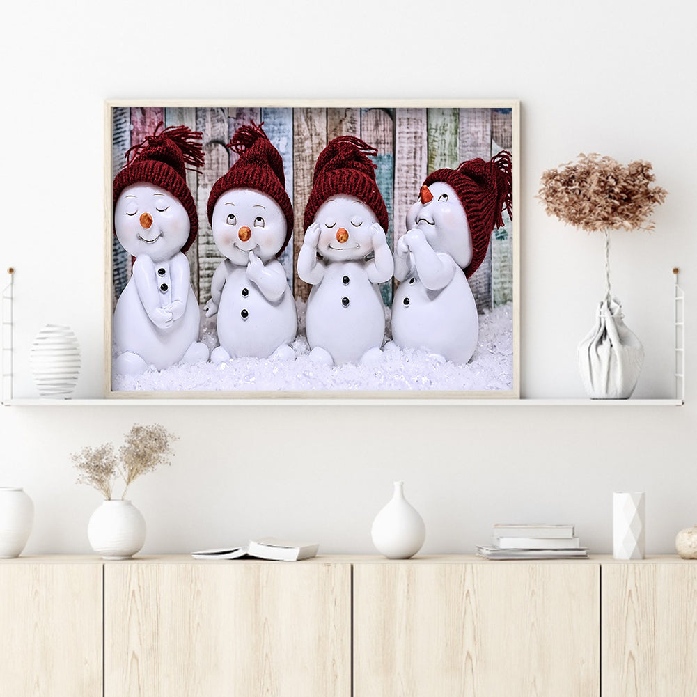 Snowman - Full Square Drill Diamond Painting 50*30CM