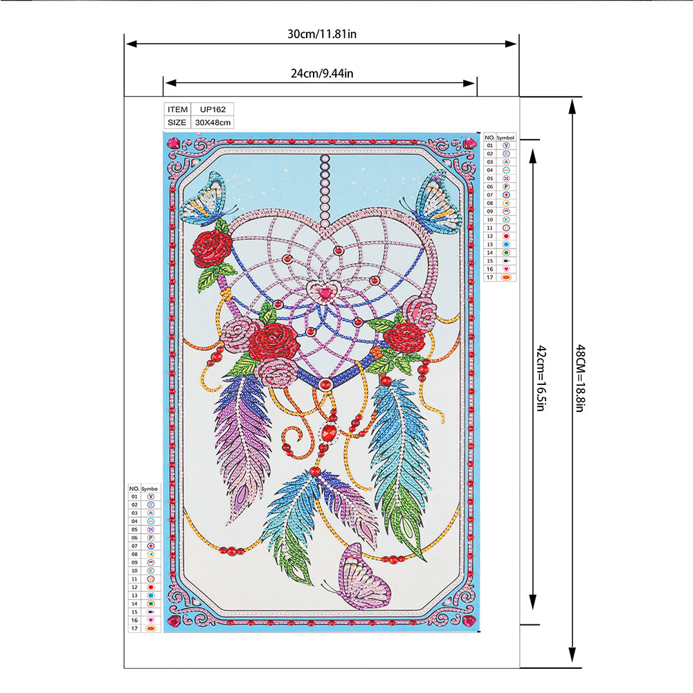 Dream Catcher - Special Shaped Drill Diamond Painting 30*40CM