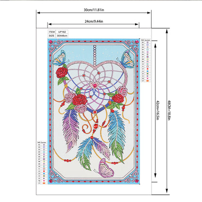 Dream Catcher - Special Shaped Drill Diamond Painting 30*40CM