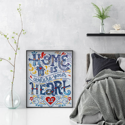 English Words - Special Shaped Drill Diamond Painting 30*40CM