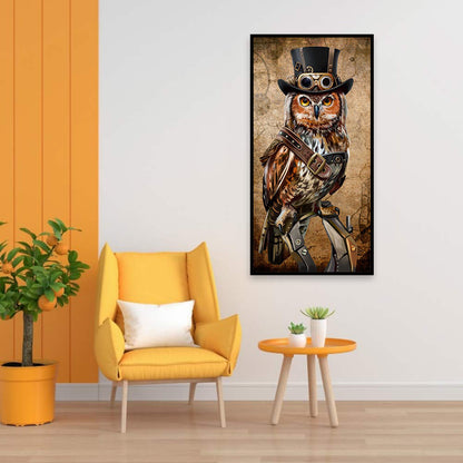 Owl - Full Round Drill Diamond Painting 40*75CM