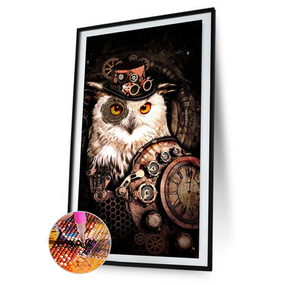 Owl - Full Round Drill Diamond Painting 40*75CM