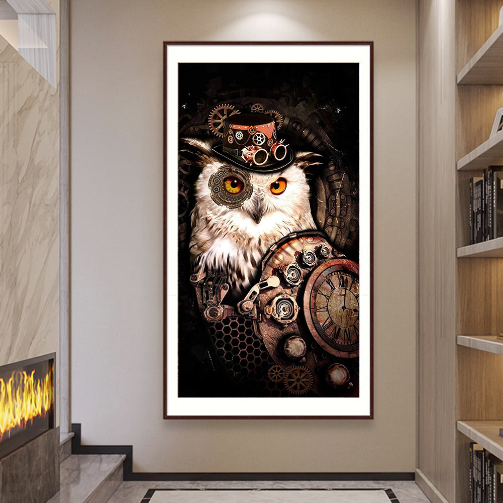 Owl - Full Round Drill Diamond Painting 40*75CM