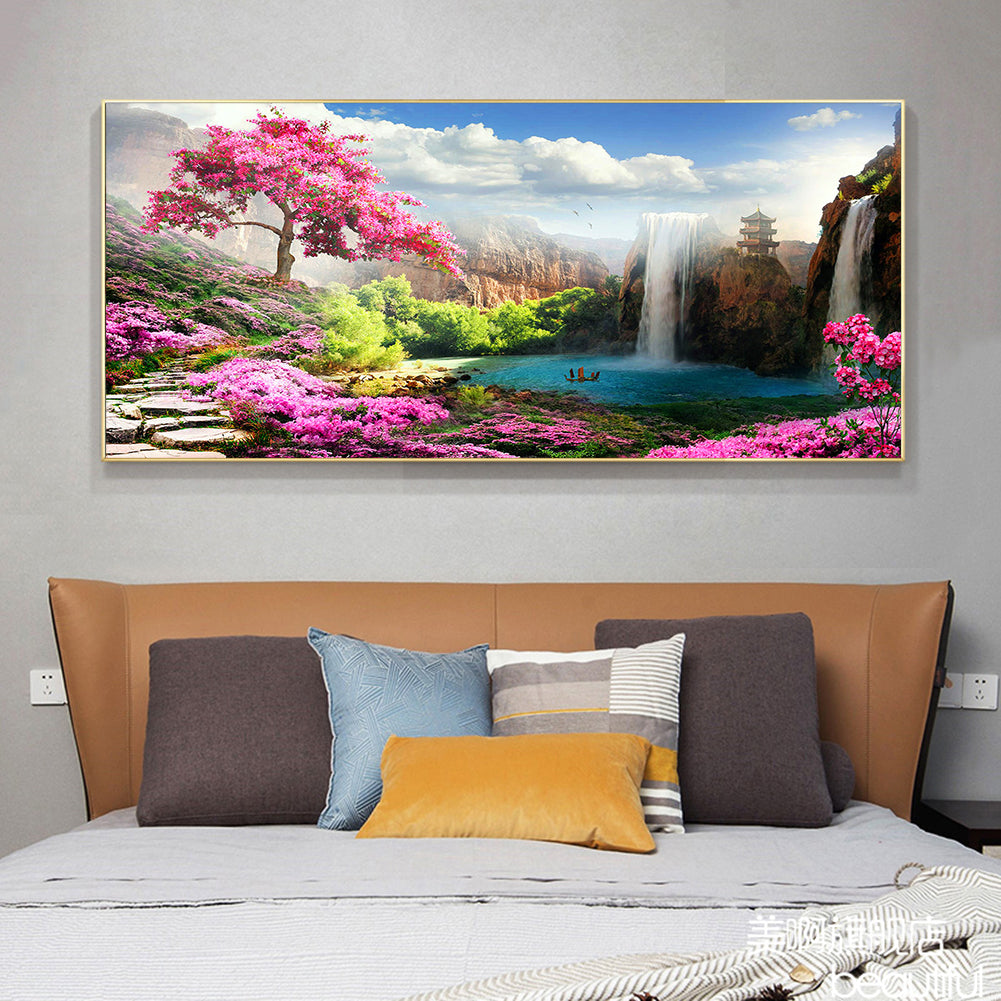 Landscape - Full Round Drill Diamond Painting 80*45CM