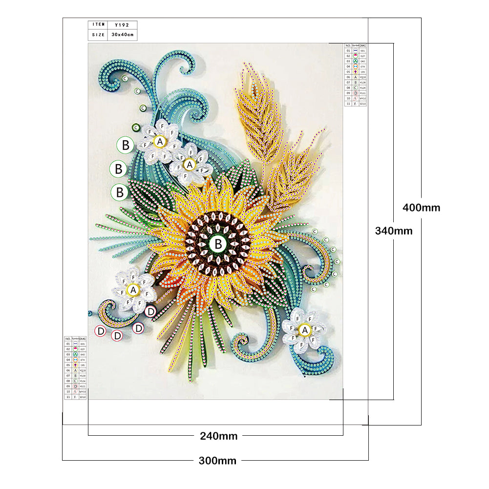 Quilling Paper - Special Shaped Drill Diamond Painting 30*40CM