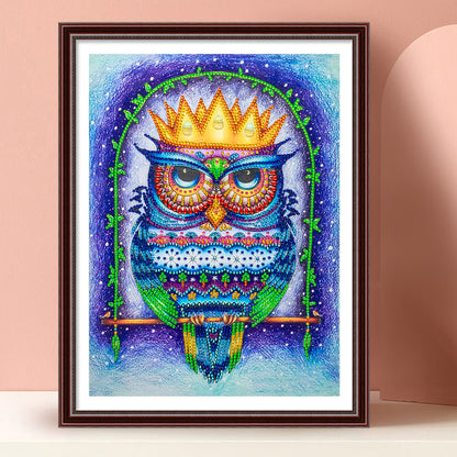 Owl - Special Shaped Drill Diamond Painting 30*40CM