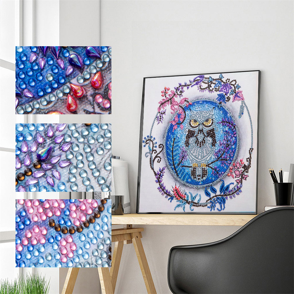 Owl - Special Shaped Drill Diamond Painting 30*30CM