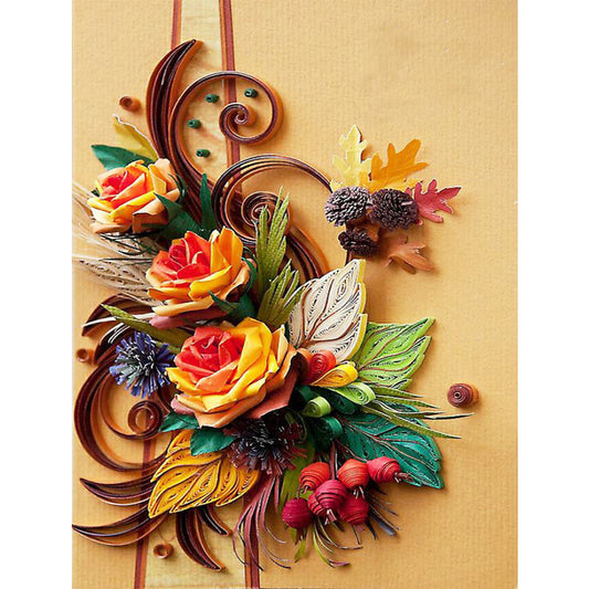Paper Quilling - Full Round Drill Diamond Painting 30*40CM