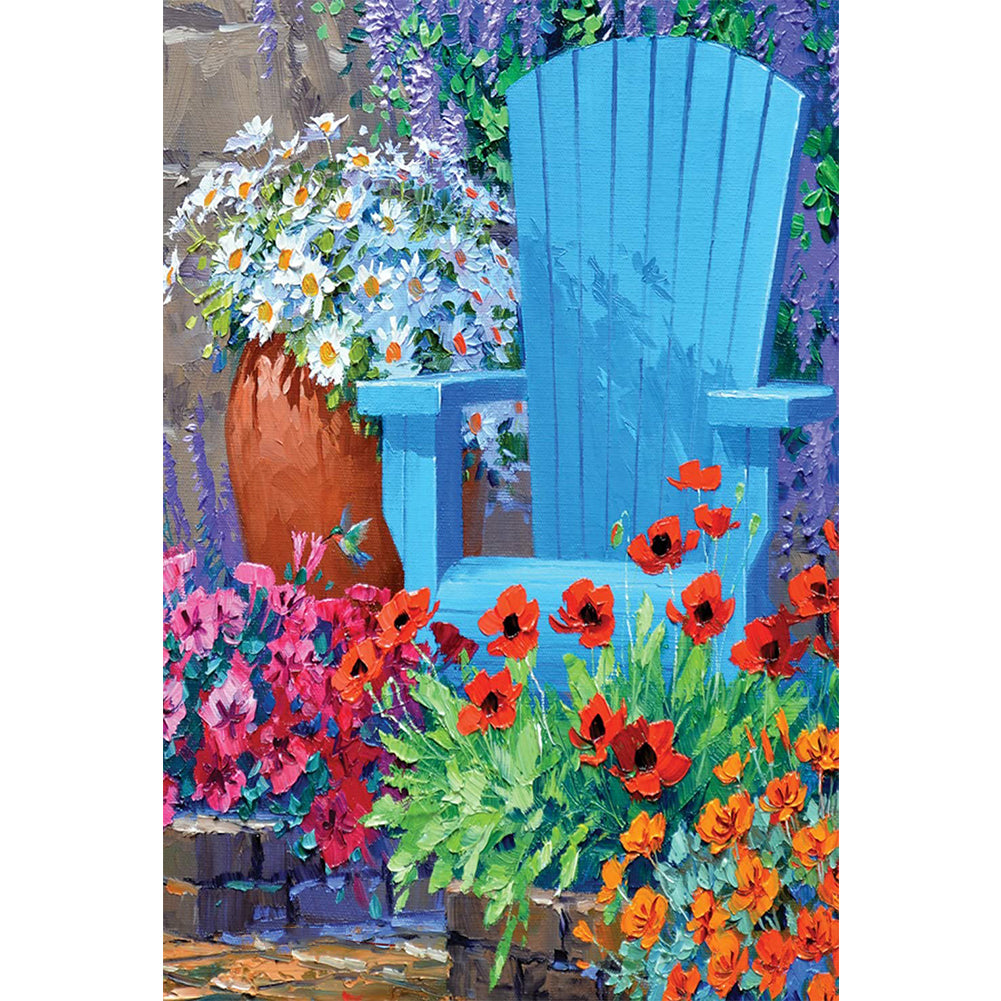 Garden Chair - Full Round Drill Diamond Painting 30*45CM