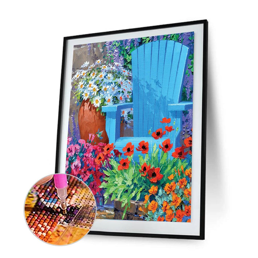 Garden Chair - Full Round Drill Diamond Painting 30*45CM